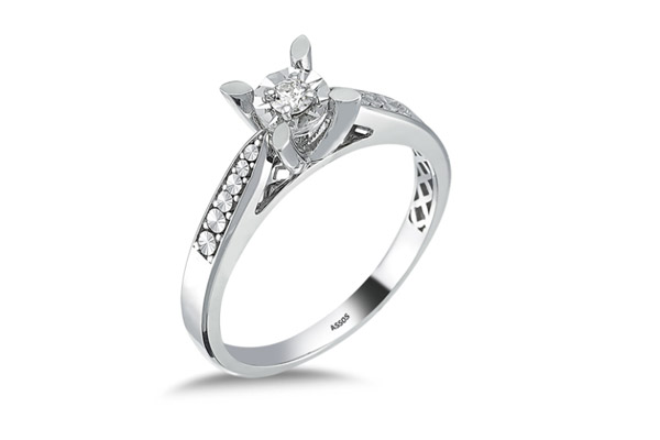 0.06 Karat Pırlanta Tektaş Yüzük