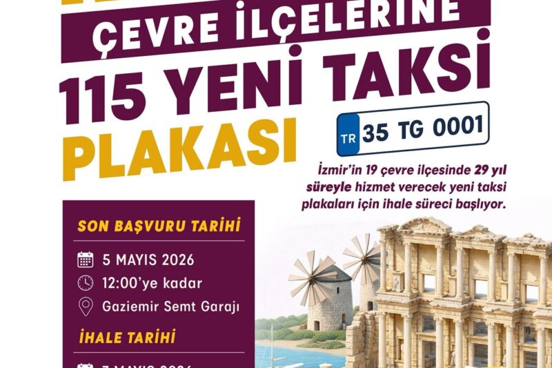 İzmir’in çevre ilçelerine 115 yeni taksi geliyor