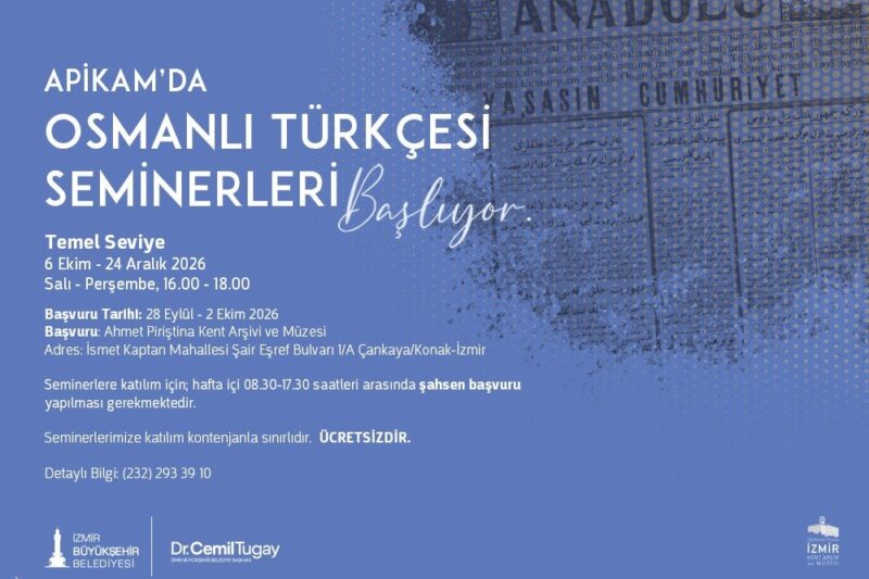 APİKAM’da Temel Seviye Osmanlı Türkçesi Seminerleri başlıyor