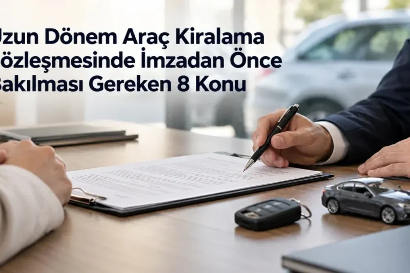 Uzun Dönem Araç Kiralama Sözleşmesinde İmzadan Önce Bakılması Gereken 8 Konu